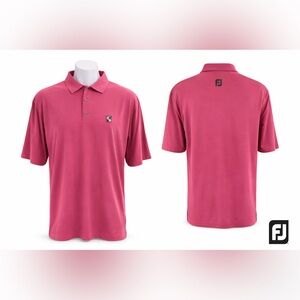 FootJoy Men's Dark Pink Polo Golf Shirt - XXL